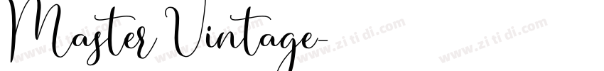 Master Vintage字体转换